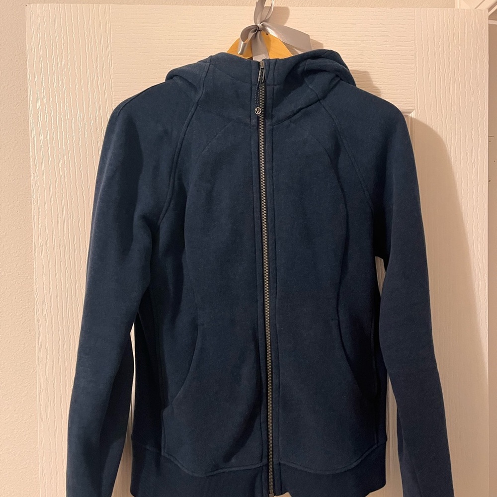 Navy Blue Zip-Up Hoodie